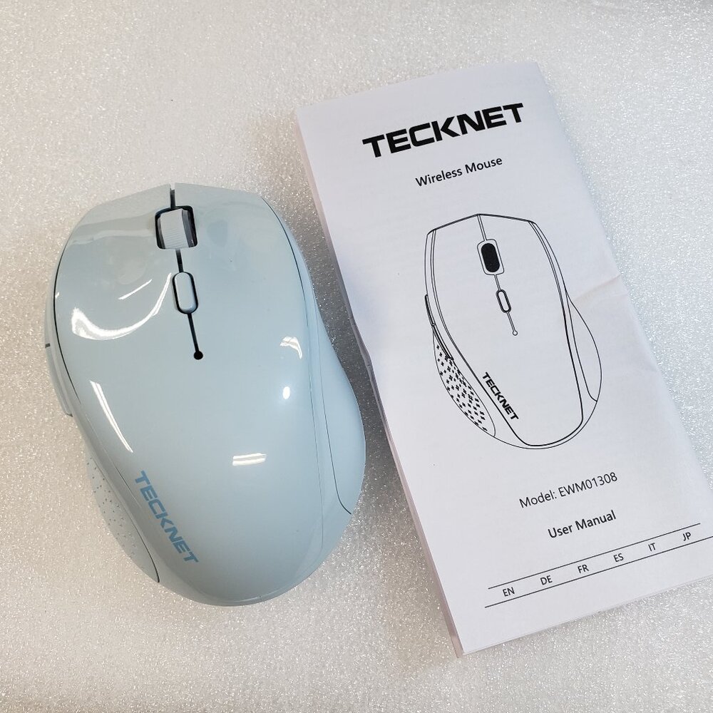 TECKNET - Bluetooth Wireless Mouse - Light Blue EWM01308 4800 DPI